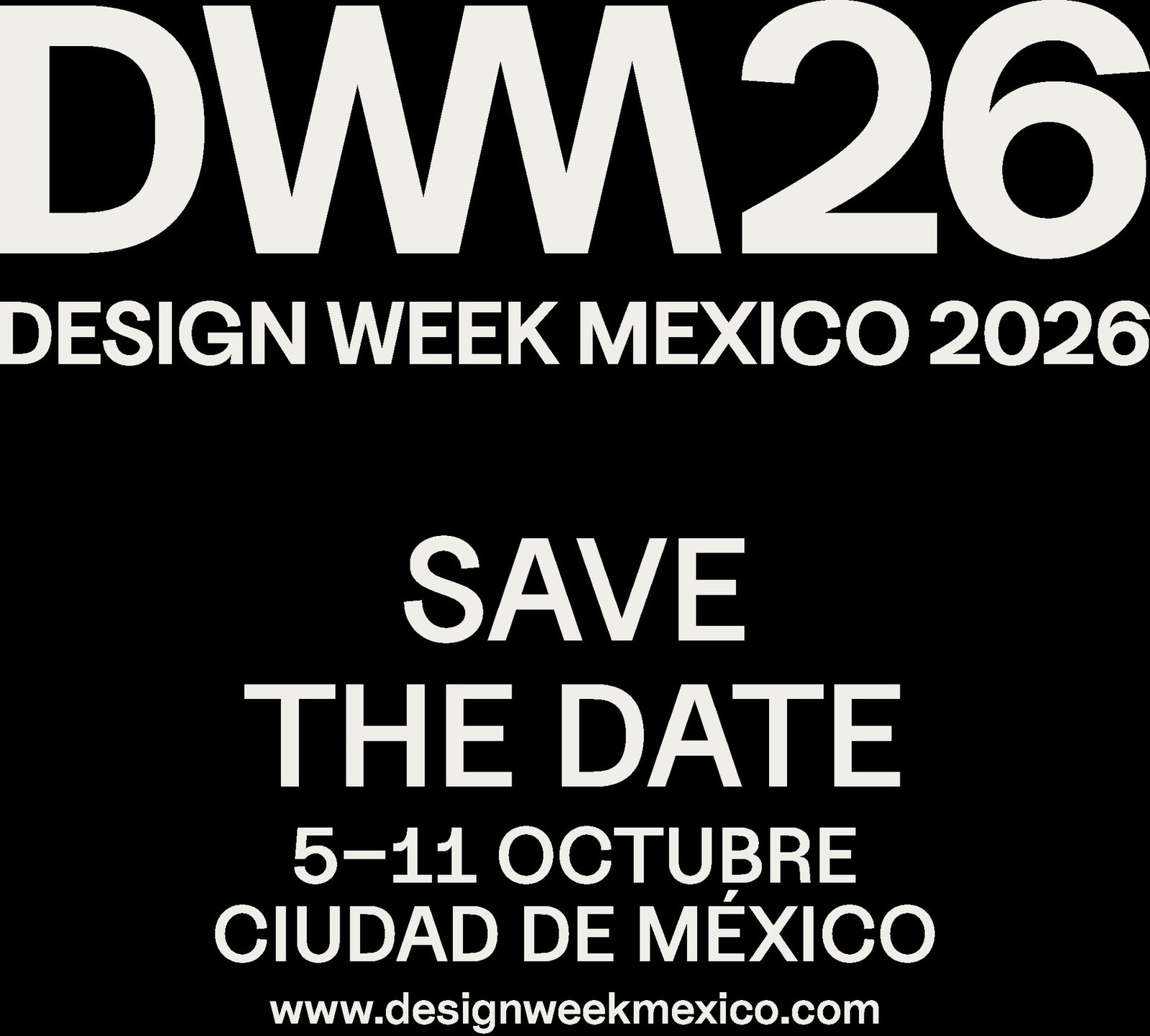 Ключевой визуал Design Week Mexico 2026