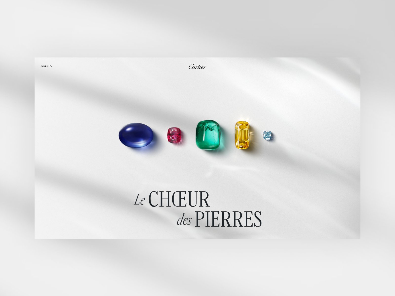 Выбор камня на сайте Cartier Le Chœur des Pierres
